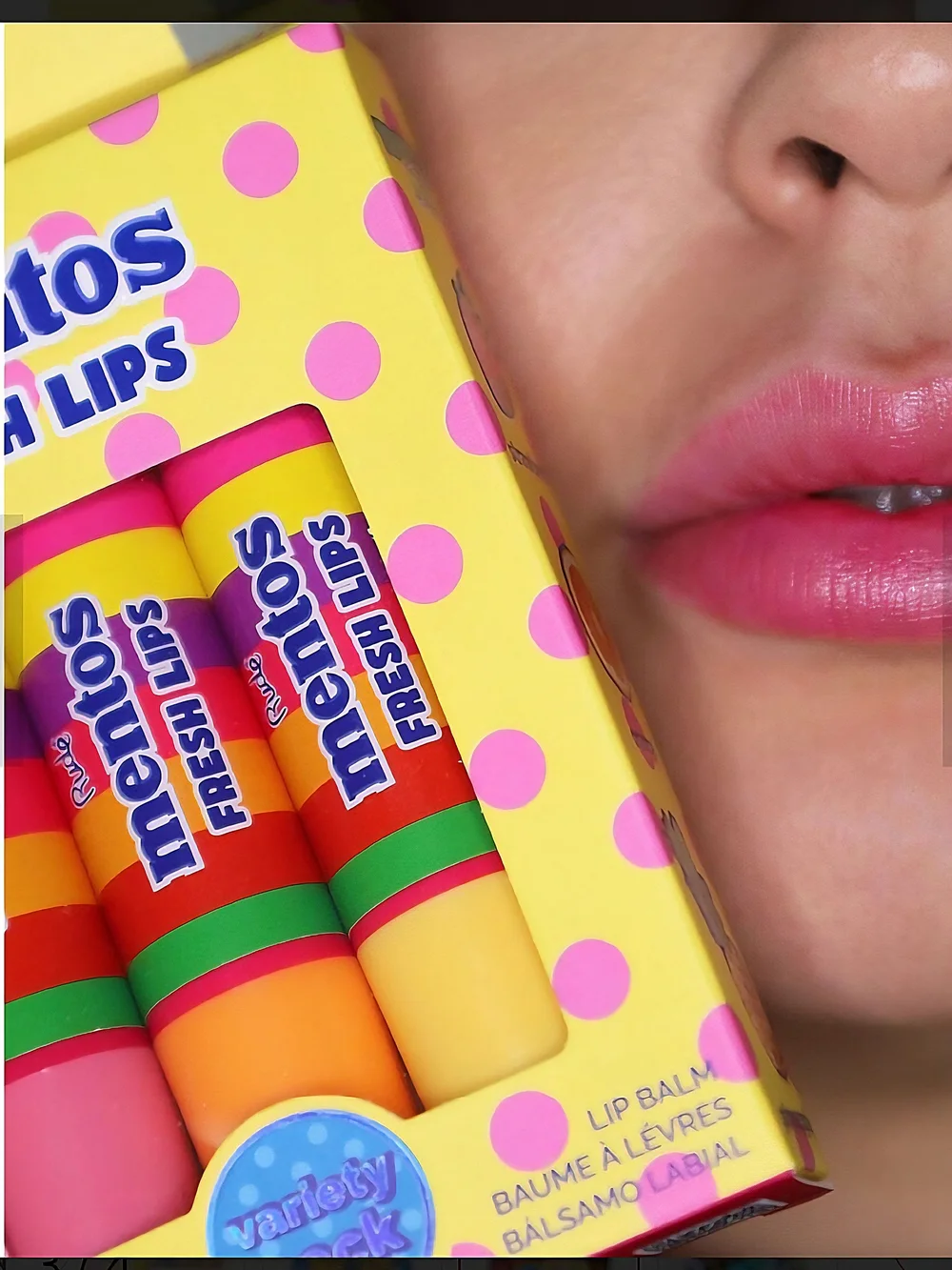 Rude x Mentos Fresh Lips Variety Pack + Citrus Candy Roll Lip Balm Set NIB